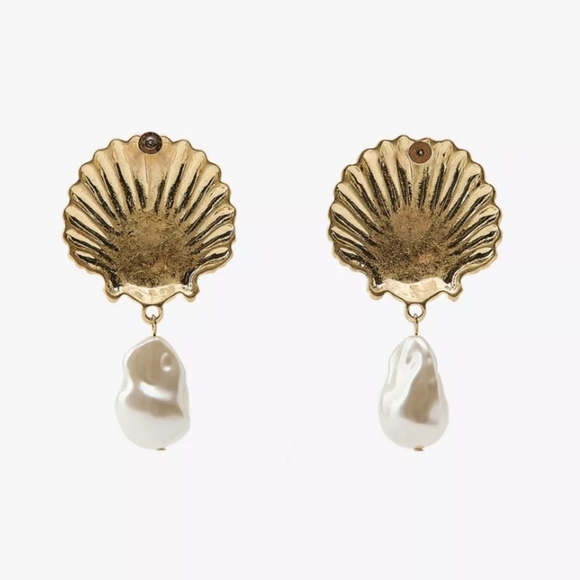 ZARA Pearl and Shell Earrings - Picture 2 of 13
